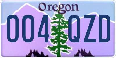 OR license plate 004QZD