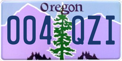 OR license plate 004QZI