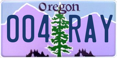 OR license plate 004RAY