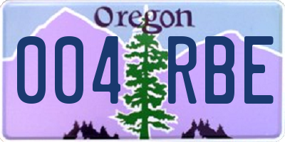 OR license plate 004RBE