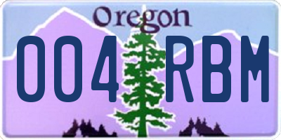 OR license plate 004RBM