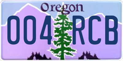 OR license plate 004RCB