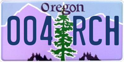 OR license plate 004RCH