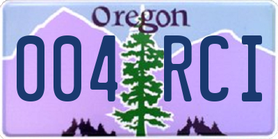 OR license plate 004RCI