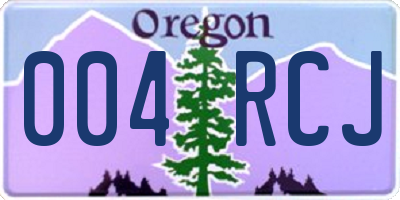 OR license plate 004RCJ