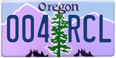 OR license plate 004RCL