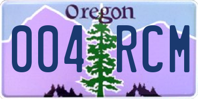 OR license plate 004RCM