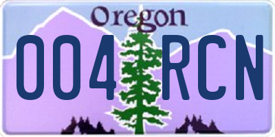 OR license plate 004RCN