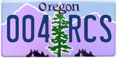 OR license plate 004RCS