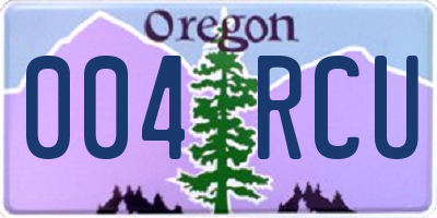 OR license plate 004RCU