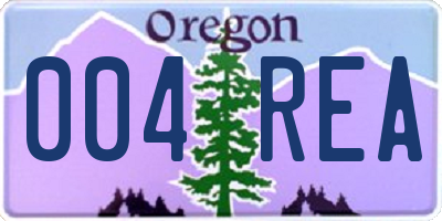 OR license plate 004REA