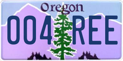 OR license plate 004REE