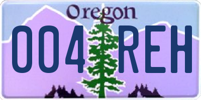 OR license plate 004REH