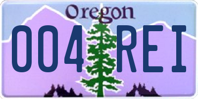 OR license plate 004REI