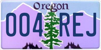 OR license plate 004REJ