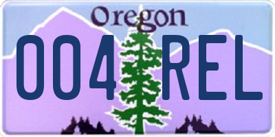 OR license plate 004REL