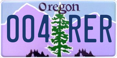 OR license plate 004RER
