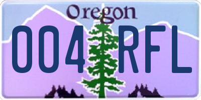 OR license plate 004RFL