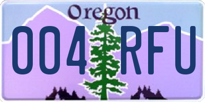 OR license plate 004RFU