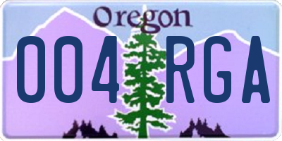 OR license plate 004RGA