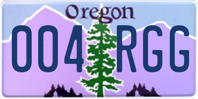 OR license plate 004RGG