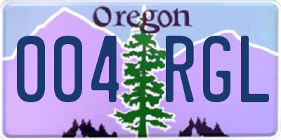 OR license plate 004RGL