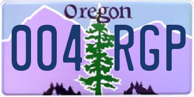 OR license plate 004RGP