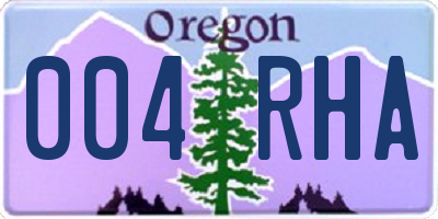 OR license plate 004RHA