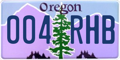 OR license plate 004RHB