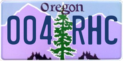 OR license plate 004RHC