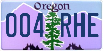 OR license plate 004RHE