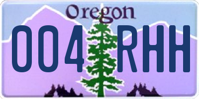 OR license plate 004RHH