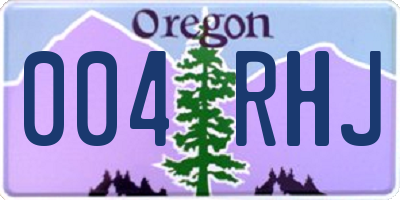 OR license plate 004RHJ