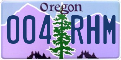 OR license plate 004RHM