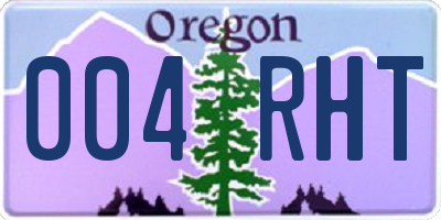 OR license plate 004RHT