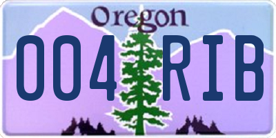 OR license plate 004RIB