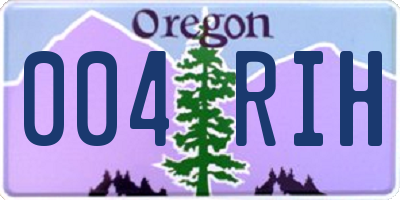 OR license plate 004RIH