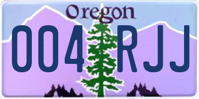 OR license plate 004RJJ