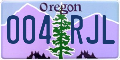 OR license plate 004RJL