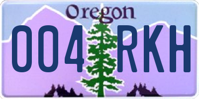 OR license plate 004RKH