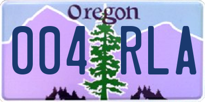 OR license plate 004RLA