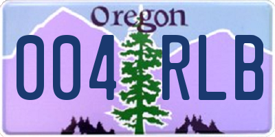 OR license plate 004RLB