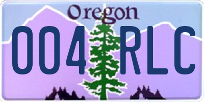 OR license plate 004RLC