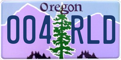 OR license plate 004RLD