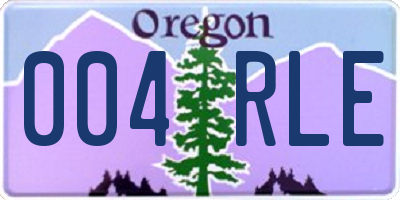 OR license plate 004RLE