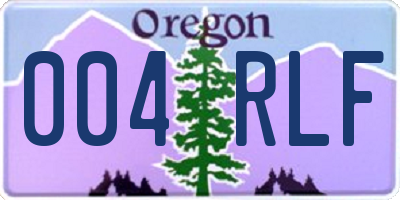 OR license plate 004RLF