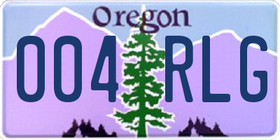 OR license plate 004RLG