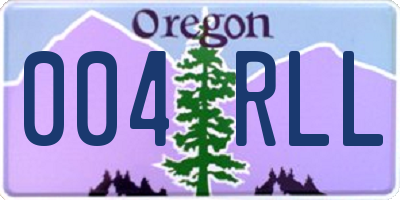 OR license plate 004RLL