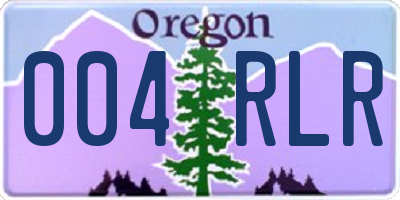 OR license plate 004RLR