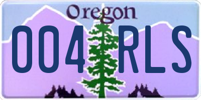 OR license plate 004RLS